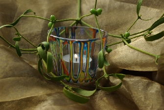 Svícny na čajové svíčky (malování na sklo)